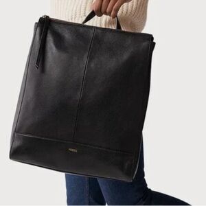 Fossil Elina Convertible Black Backpack NWT